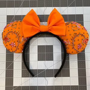 Minnie Mouse Orange Ears Headband For Adults